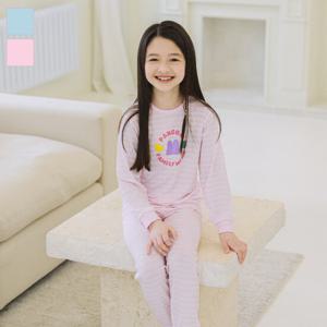 [팬콧키즈] 로고 스트라이프 모달 9부내의_PKTIPLW02Z