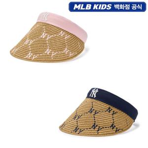 [MLB KIDS] 다이아 모노그램 라피아 썬캡 (7ASCMD253)