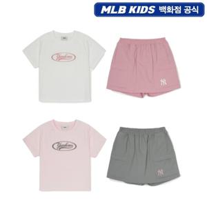 [MLB키즈]아웃도어 여아 티셔츠 세트 (7FS1B0453)