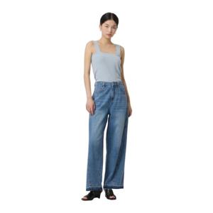 [시슬리] 사선 와이드 데님 팬츠 SADP80531