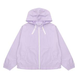 에꼴리에 세이브존03 레터링 후드 셔링 점퍼 22B0154-VI