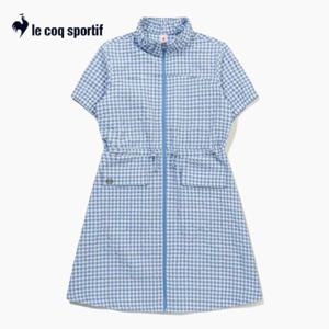 [르꼬끄]크링클 시어서커 풀집 반팔 원피스 QQ222OOP51 LBL