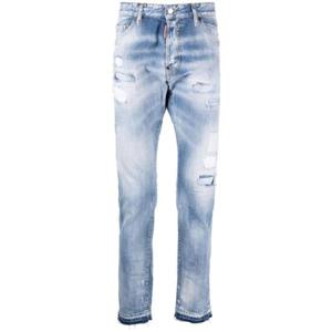 25 SS 디스퀘어드2 로고 패치 디스트레스드 워싱 진 S74LB1372S30309 TP432377622