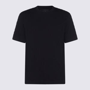 조르지오아르마니 블랙 크루넥 텍스처 티셔츠 GM001991 AF20301