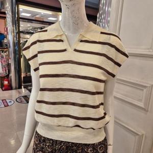 [BCBG] 비씨비지 여름25 오픈 스트라이프 니트 B5B6K491