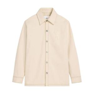 25 SS 아미 파리스 하트 에이 로고 셔츠 재킷 H25HJK275DE0039 TP438679431