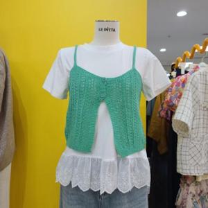 르피타 DP01 조끼셋트티셔츠 L252UTS706