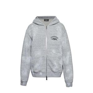 Dsquared2 로고 프린트 지퍼 디스트로이드 후드 티셔츠 S74HG0176S25463 860M TP934531318