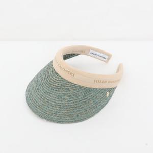 [당일발송]헬렌카민스키 아이코닉 라피아 비앙카 여성 썬캡 HAT50265 SEAGLASS NATURAL LOGO