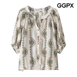 GGPX  트임 수술넥 에스닉 블라우스 (GP6SH034F)