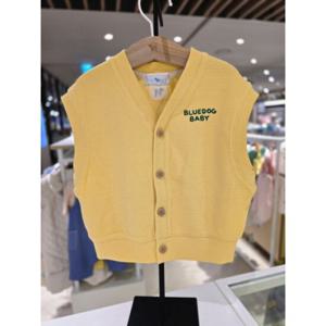 [블루독베이비] 25 FW(YE)블루독 와플 베스트(45A7003006) 신생아 백일 돌 선물 조카 유아 조끼 등원 (45A7