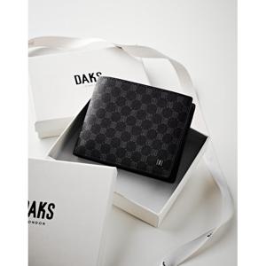 [DAKS ACC][선물포장/쇼핑백동봉] [반지갑] 블랙 루이스 DD 패턴 PVC DBWA5F123BK