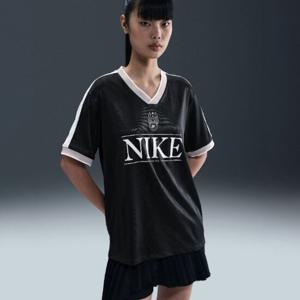 나이키반팔티 WQS IH8505-010 스포츠웨어 여성 브이넥 저지 탑