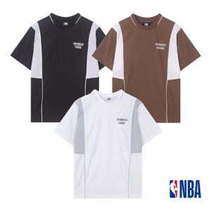 NBA 컬러블록 경량 우븐 메쉬 오버핏 반팔티셔츠 N252TS033P