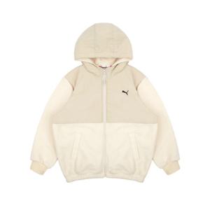 PK44JD303 푸마키즈 플리스 우븐배색 집업