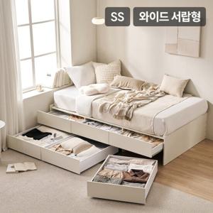 삼익가구 듀오빅 6단 와이드 800서랍 빅수납 침대(본넬 매트리스-슈퍼싱글)