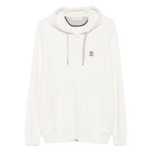 Brunello Cucinelli 후드 골지 집업 가디건 M22704806GCGC17
