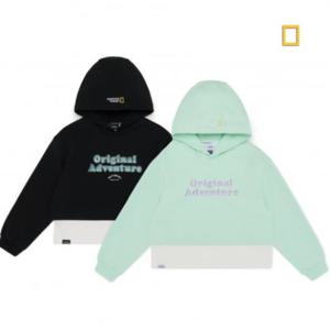 내셔널지오그래픽키즈  (K251GHD010) 여아 크롭 후드 티셔츠 긴팔