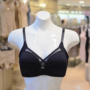 와코루 WBRX105ABBK 인견 노와이어 몰드브라BK
