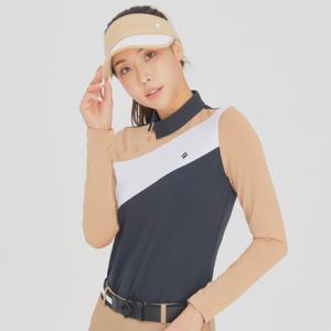 [레노마골프]여성 사선단추 컬러블럭 카라 티셔츠 RWTYK7105-509