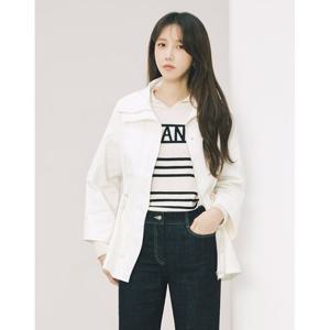 [올리비아로렌]레터링 단가라 니트_VVCBL3S1281