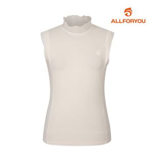 [올포유] 여성 물결 하이넥 민소매 티셔츠 AWTSL4461-100_G