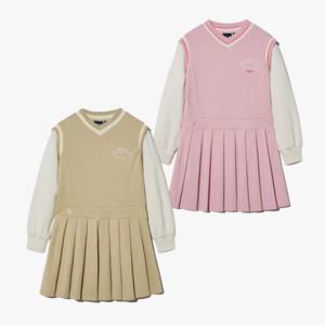 휠라키즈(FILA KIDS) (FK2OPH1301F) 플리츠 레이어드 원피스