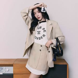(JJ지고트) 배색 레이어드 미니 스커트 GR4A0SKR51