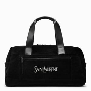 SAINT LAURENT 로고가 있는 검은색 더플백 594400FACGA/XF_YSL-1070