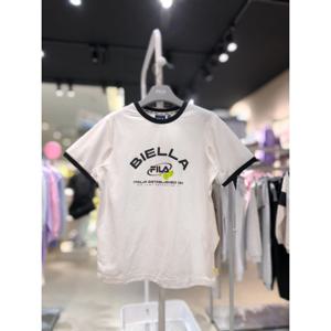 [휠라키즈] 에센셜 소매 배색 티셔츠 FK2RSG2102X IVY