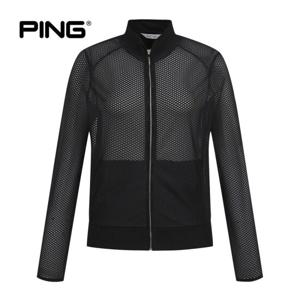 [핑](본사) [PING] 여성 메쉬 조직 홑곁 점퍼 121D2JP593_BK