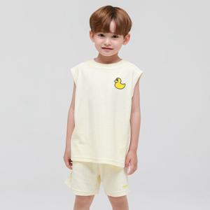 [팬콧키즈] 팝덕 테리 슬리브리스 상하복(LIGHT BEIGE)_PKTIUSU08Z