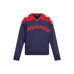 Dsquared2 로고 자수 V넥 스웨트셔츠 S74HA1509D13104 962 TP934996193
