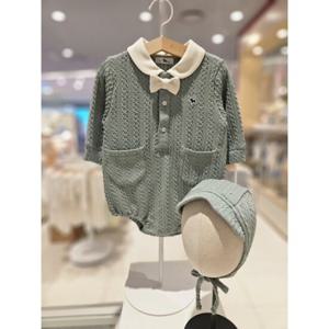 블루독베이비[hu] 25.FW MN)블루독코지바디수트A 45A13-604-08 우주복 바디수트 보넷세트 외출슈트 선물