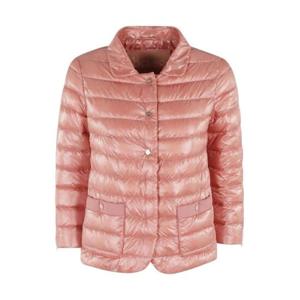 여성 Herno 긴팔 퀼팅 다운 재킷 4170ROSASCURO
