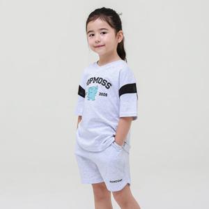 [팬콧키즈] 팝프렌즈 브이넥 상하복(WHITE GREY)_PKTIUSU12Z