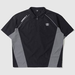 [엄브로] RAVE 나일론메탈 반팔 카라 아노락 UP321CWT81 BLK