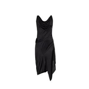 Dsquared2 카울넥 비대칭 헴 미디 드레스 S72CV0631S24586 900 TP935904853