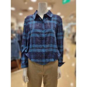 BCBG 세이브존02 문리 체크 점퍼핏 셔츠 블라우스 B5C7B405