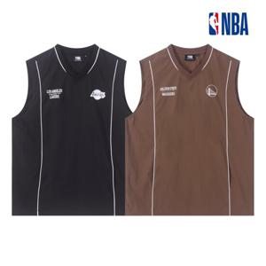 NBA 남성 컬러블록 경량 우븐 오버핏 슬리브리스 N252TS433P