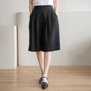엄마옷 마담4060 어리버뮤다 반바지 허리 뒷밴딩 하프팬츠 와이드핏-ZPN2507033-