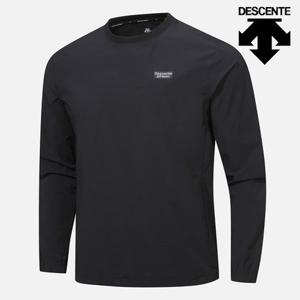 [데상트] 컴포트핏 우븐 맨투맨 SP323TWH71BLK0 긴팔티