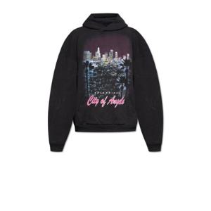 발렌시아가 후드 티셔츠 767877 TSVR31041 FADED WASHED BLACK