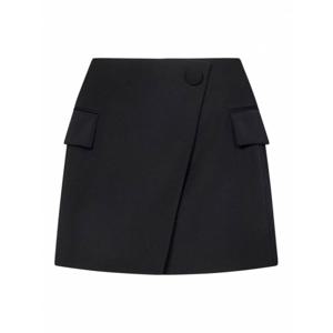 [BALMAIN] 라프리마 여성 니 Length 미디 비대칭 블랙 미니 스커트 EF0LA515WC09OPA /8