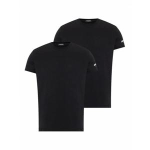 [DSQUARED2] 라프리마 남성 티셔츠 로고 프린트 Pack 오브 Two DCX250070001 블랙 /8