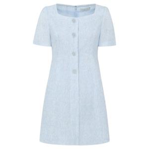 [라인어디션]스퀘어넥 트위드 미니 원피스 (NGOPNG95)