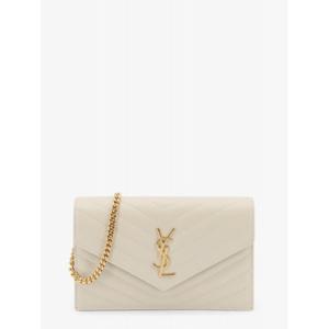 [SAINT LAURENT] 라프리마 여성 크로스바디 백 엔벨롭 graindepoudre 레더 클러치 위드 Cassandre 체인 742920 BOW019207 12 /12
