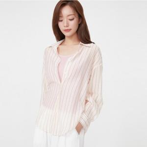 플라스틱아일랜드  (PR2WB701)  SET 골지니트탑+스트라이프 셔츠