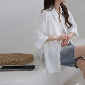[헤레이스]롱 트임 쿨 자켓 셔츠_YMSH25SS738