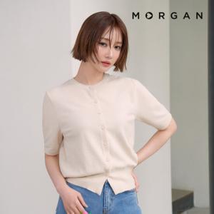 모르간 뉴 반팔 가디건 아이보리